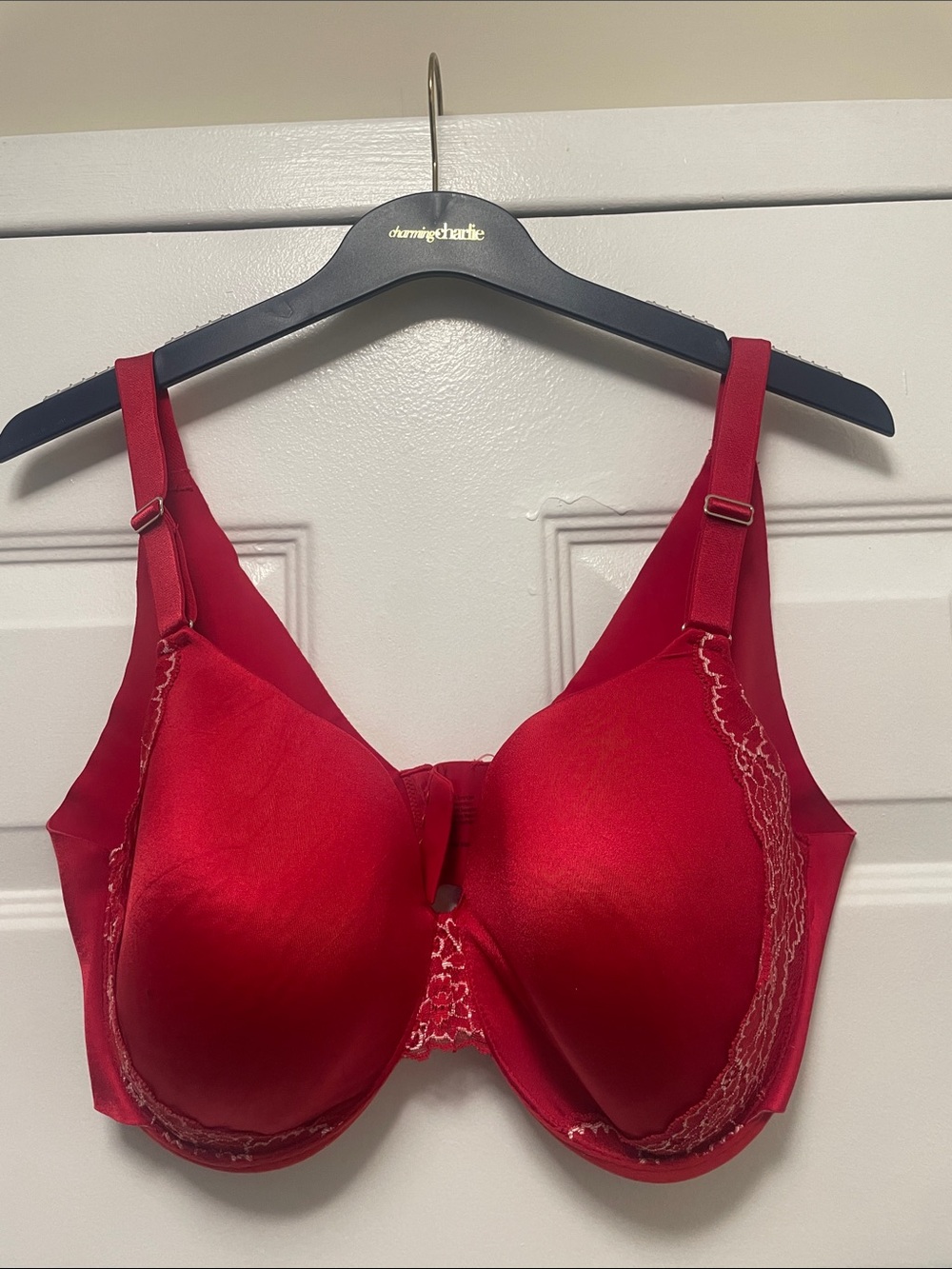 Red Lace-Trim Vanishing Back Bra - Soma